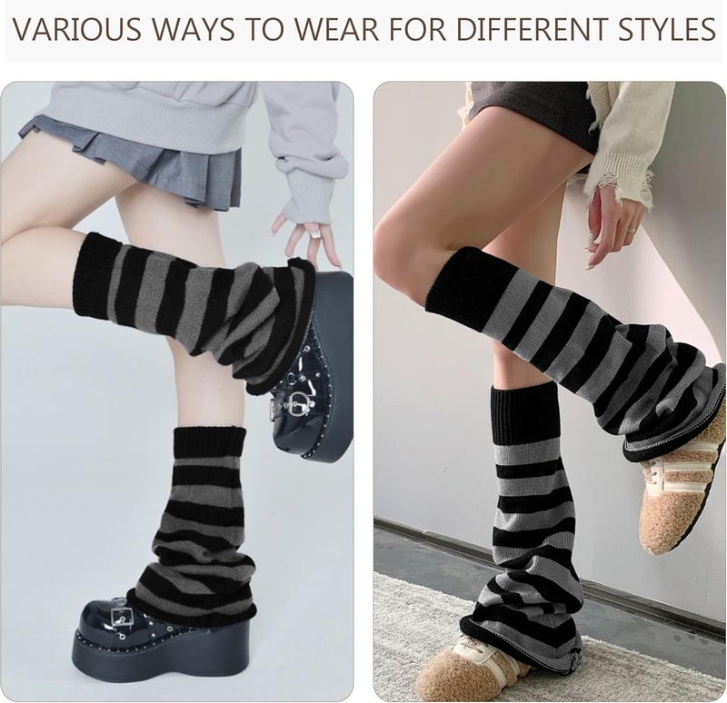 HEMOUR Leg Warmers for Women, Y2K Legwarmers Girls, Fall Winter Halloween Gifts, Harajuku Cutecore Gothic Fashion Accessories - Image 2